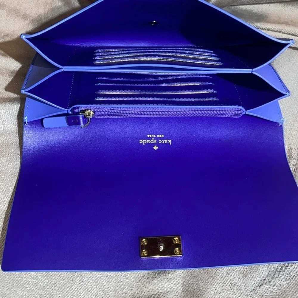 ♠️ Kate Spade Saffiano Leather Morgan Flap Continental Envelope Clutch W…